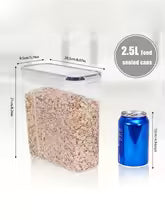 4pcs2.5 Large Food Storage Containers With Lids, Airtight Food Storage Containers For Kitchen Pantry Organization And Storage,